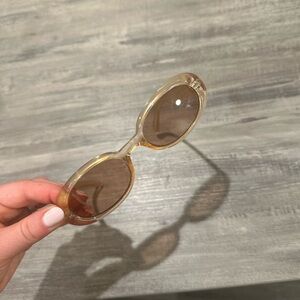 Pink Oval Sunglasses